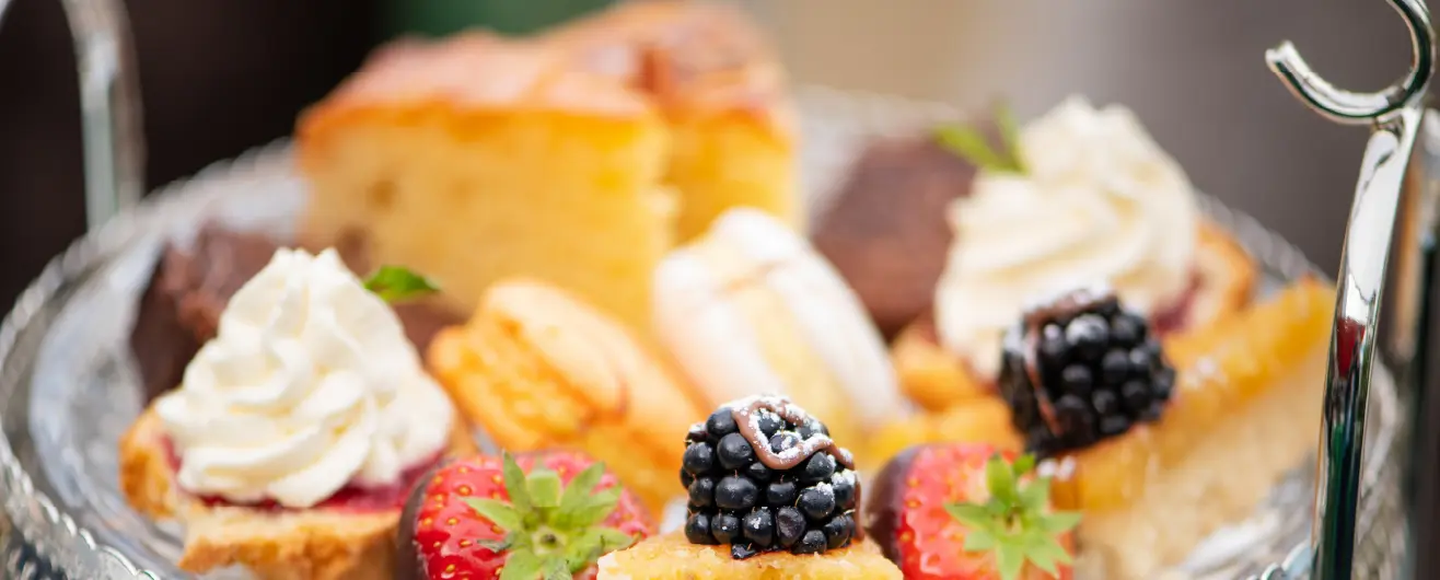 Afternoon tea cake selection