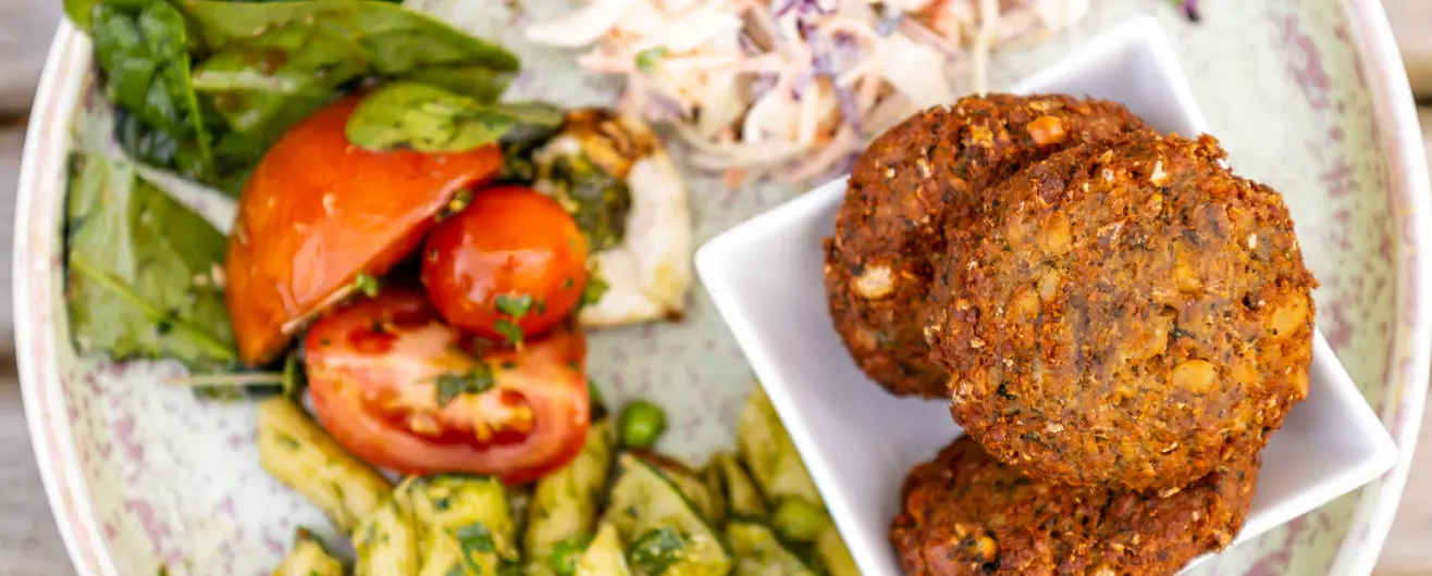 Falafel and salad