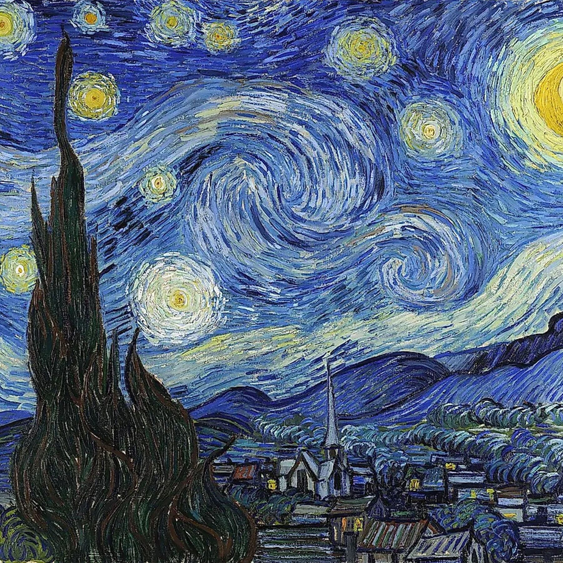 THE STARRY NIGHT by Dutch artist Vincent van Gogh ( 1853 1890) painted in June 1889.